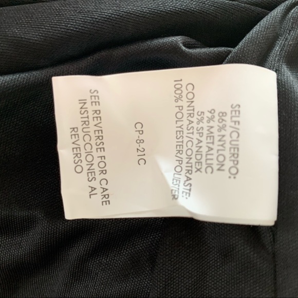 Cloth & People black silver sheath cocktail sz L - Picture 7 of 7
